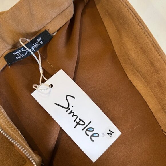 Tan faux suede mini skirt - Medium - Picture 2 of 4